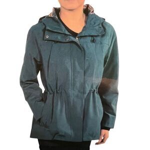 PENDLETON Women’s Jacket Medium Blue Lined Ribbed Cuffs Pockets Toggle Waist NWT